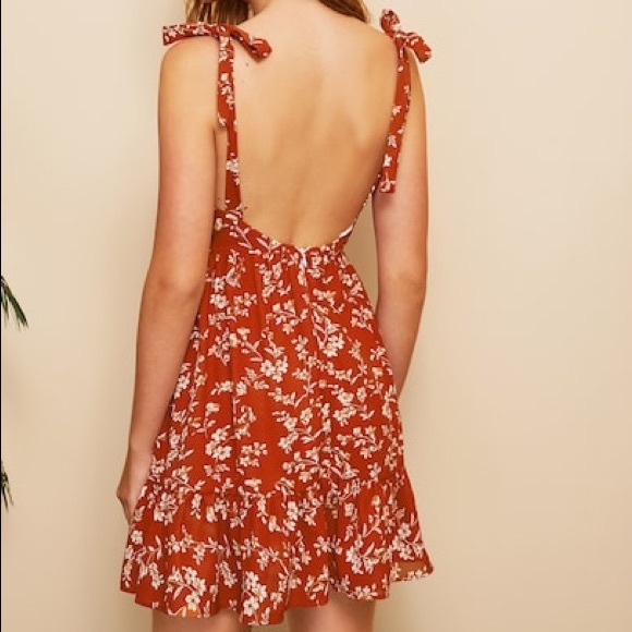 SHEIN Dresses & Skirts - A beautiful Shien, red, flowery dress!